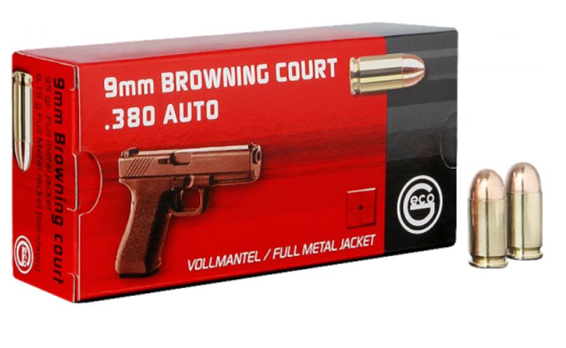 Pistolenpatrone GECO 9mm Brownig Court .380 Auto